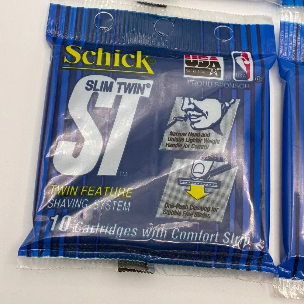Schick Slim Twin ST Razor Cartridges Mens 40ct Blue Vintage New Sealed